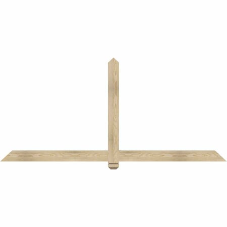 Ekena Millwork Eugene Rough Sawn Timber Gable Bracket, Douglas Fir, 84"W x 38"H x 2"D x 4"F, 11/12 Pitch GBW084X38X0204EUG00RDF